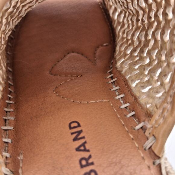 Lucky Brand Cabriah Wedge Size 6.5 Woven Wedge Espadrille Wedge 4 Inch Heel Shoe - Picture 3 of 10